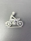 Vintage Marx Battleground Light Grey German Military Motorcycle ONLY