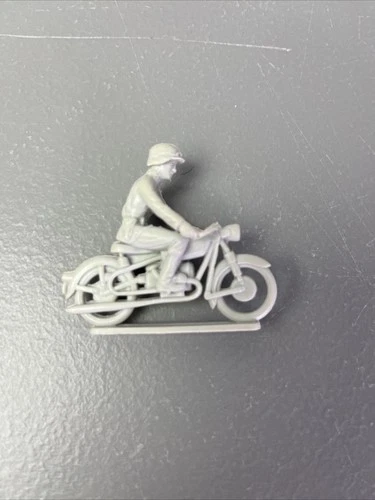 Vintage Marx Battleground Light Grey German Military Motorcycle ONLY