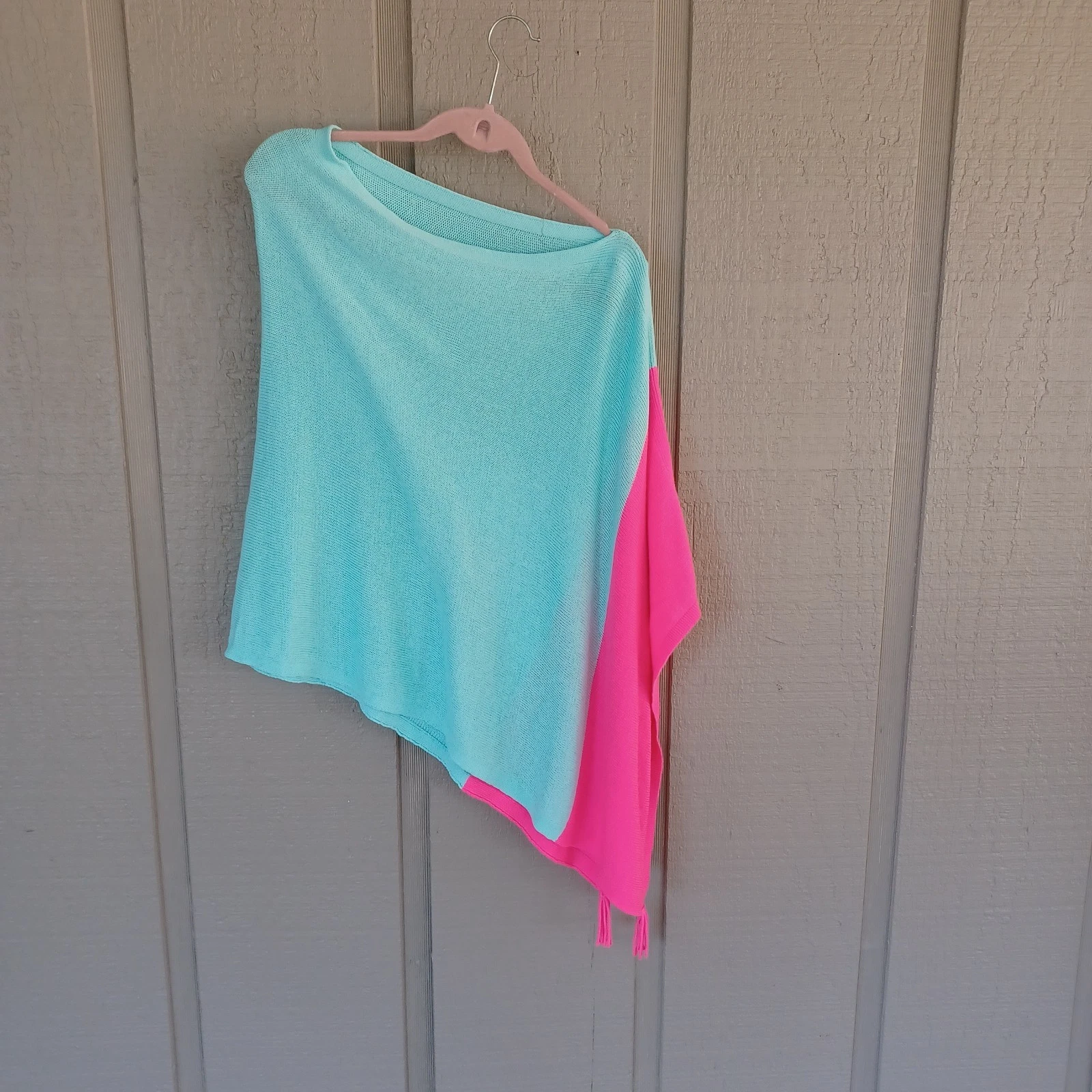Lilly Pulitzer Kinnon Wrap Poncho One Size Prppy In Breakwater Resort Colorblock