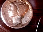 1920-S  SILVER MERCURY DIME - GRADES "FINE"