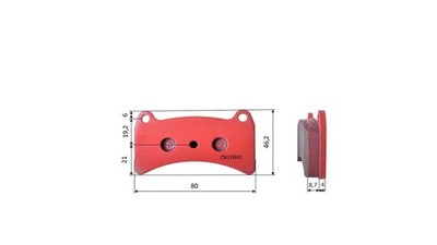 Pastiglie dei freni (set di 2) del tipo Intrepid EVO8, posteriore (502)