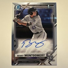 2021 BOWMAN DRAFT BENNY MONTGOMERY CHROME DRAFT AUTO #CDABM