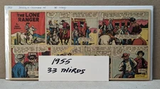 LONE RANGER 1955 Sunday Comic Strips, 33 third page size. Very Nice.