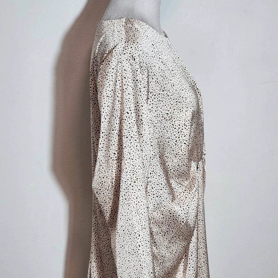 H&M Mama Maternity Blush Satin Midi Dress Size Large Wedding Guest Dress - Image 4 of 4