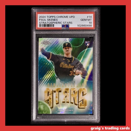 2024 Topps Chrome Update Stratospheric Stars RC #14 Paul Skenes PSA 10 GEM-MT
