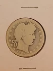 1909 Barber Quarter Circulated Silver 25c Coin 90% Silver