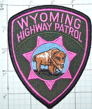 WYOMING STATE HIGHWAY PATROL PINK BREAST CANCER TROOPER POLICE PATCH
