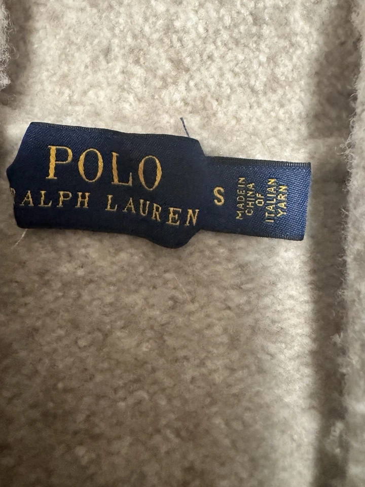 Polo Ralph Lauren Girls Wool Blend Cardigan Sweater Small Gray Italian Yarn - Image 2 of 4