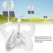 12V 600W 5 Blade Wind Turbine Vertical Wind Generator Kit Electricity Producer