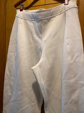 UNIQLO U Women's pointe wide leg pants size L pull on off white New w/ tags