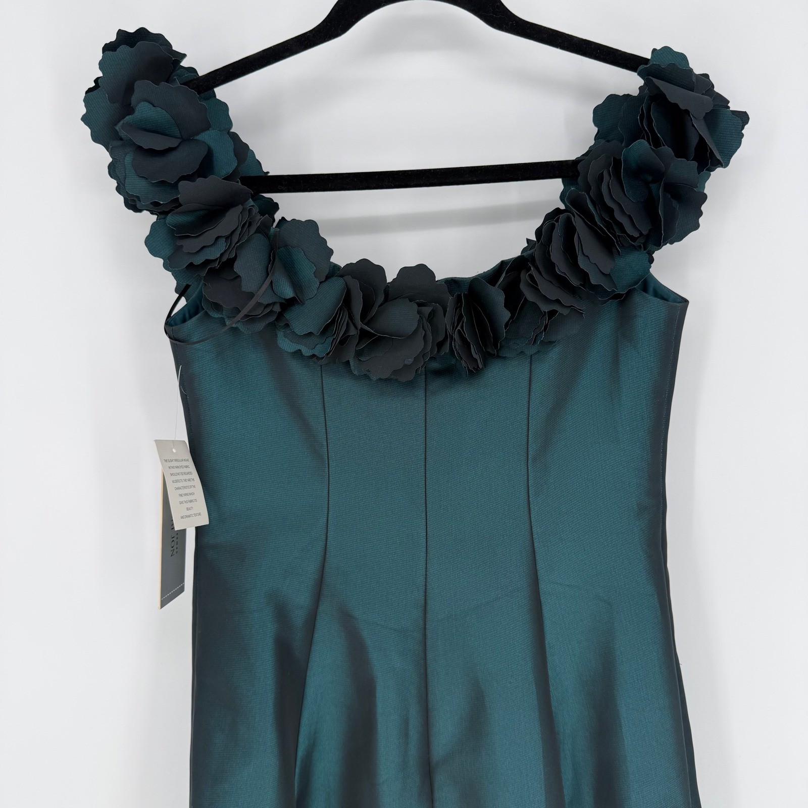 Rickie Freeman Teri Jon Jacquard Off-Shoulder High-Low Hem Gown SZ 2 NWT