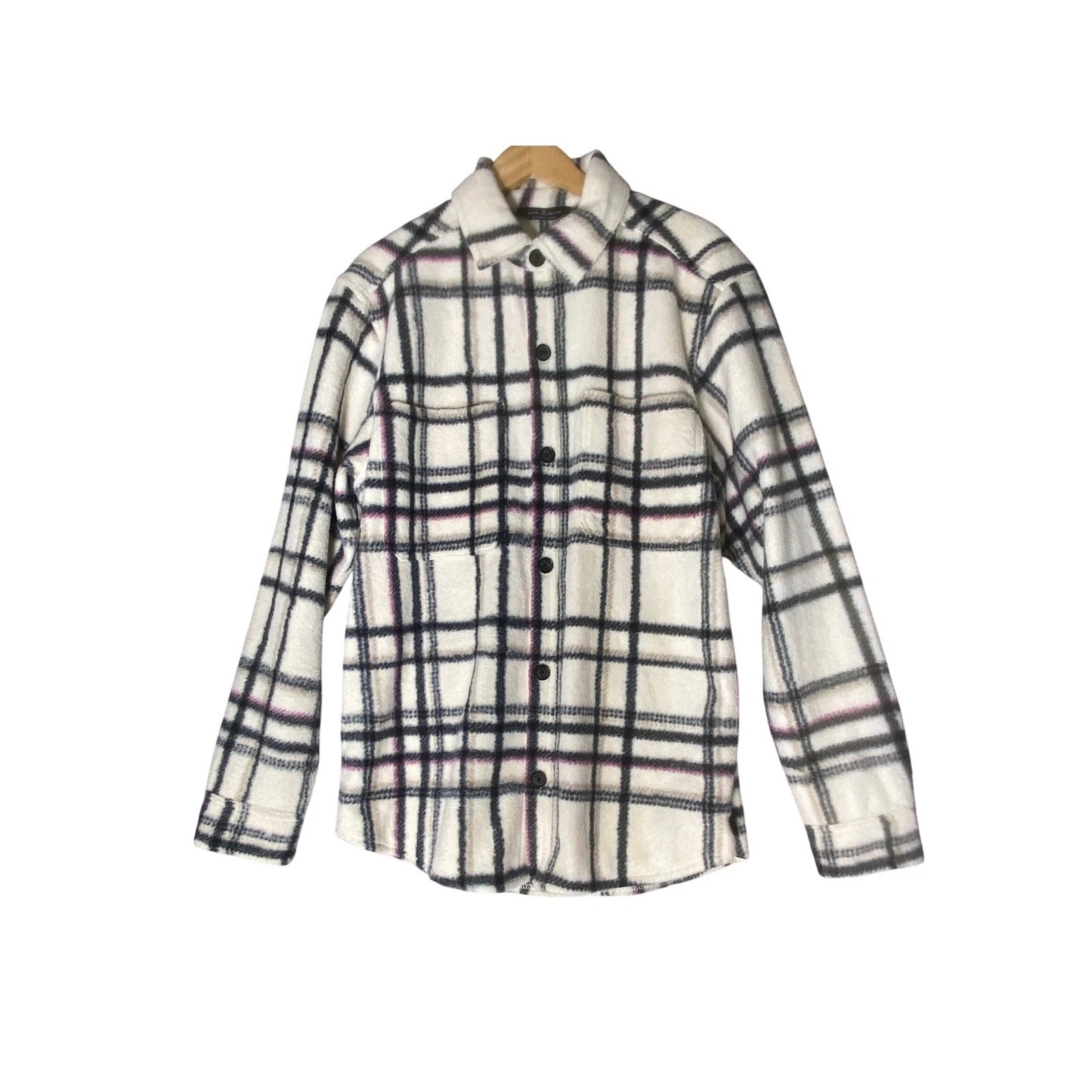 Alpine Design Plaid Shacket Oversized Shirt Jacket Large Cozy Flannel Outdoor