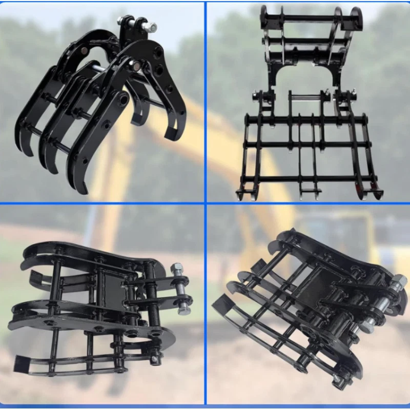 Mini Digger Log Grab Mini Excavator Grabber Attachments Heavy Duty - Image 3 of 4