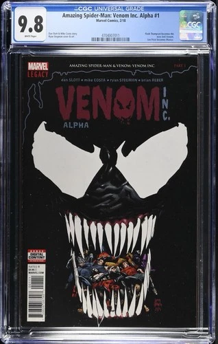 Amazing Spider-Man: Venom Inc. Alpha #1 - CGC 9.8 - Key Issue Marvel Comics 2018