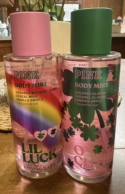#ad Victoria#x27;s Secret PINK Lil Luck And O#x27;Cutie Mist Set St. Patrick#x27;s Day $25.80