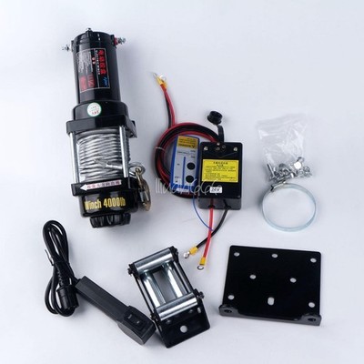 ONE NEW 4000LB Electric Winch 24V   Towing Truck Trailer Boat Steel Rope Kit #ea