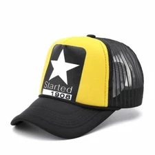 1pc Mesh Cotton Baseball Caps Adjustable Trucker Snapback Hats Unisex Headwear A