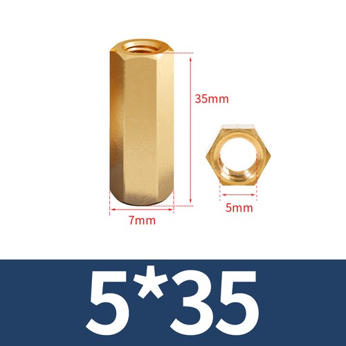 Threaded Rod Connecting Nuts Allthread bar Brass Hexagon Connectors M2 to M6 - Picture 110 of 130