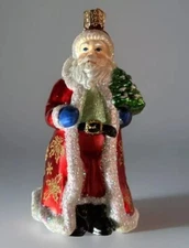 Merck Family’s OWC Beautiful, Glistening Santa  5”x2.5” #40249 NEW! w/tags