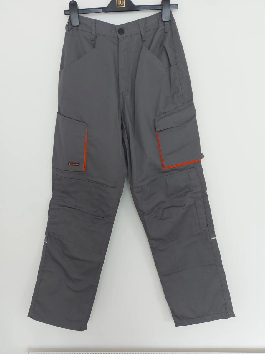 Grey cargo work trousers clearance