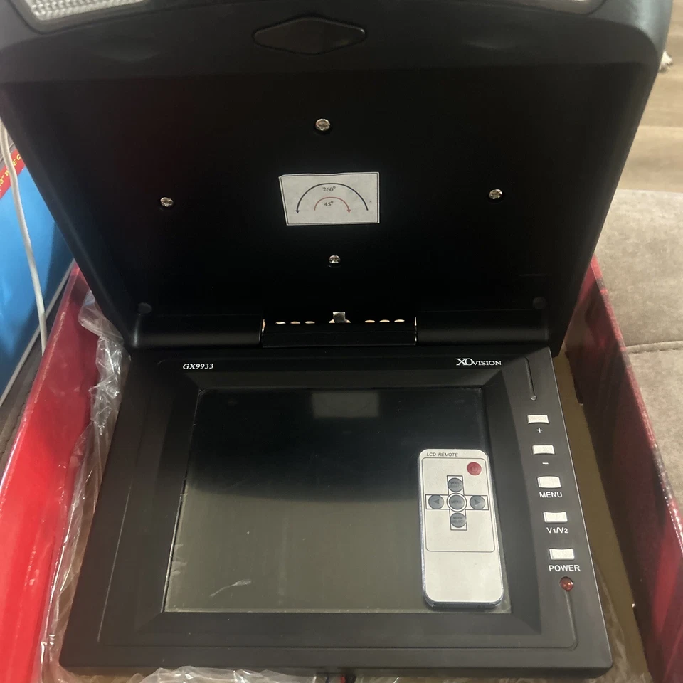 XO Vision GX9933 9 Inch W Screen Overhead Monitor Black Roof Mounted LCD NO HRDW - Image 4 of 4