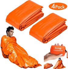 2/4er Notfallzelt Rettungsdecke Biwaksack Survival Notfalldecke Schlafsack Warm