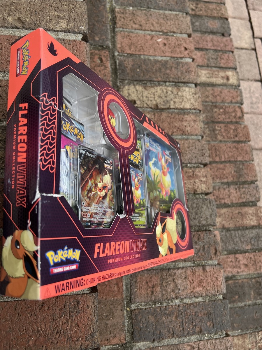 Pokemon TCG: Flareon VMAX Premium Collection Box New Sealed