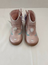 Cat  Jack Toddler Girls Pink Shimmering Unicorn Boots Size 5 BNWT 
