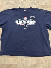 Vintage NFL New England Patriots Sweatshirt Large Blue 2004 AFC Champions