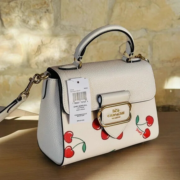 COACH Morgan Top Handle Cherry leather Satchel Bag/Wallet Option NWT Authentic image 8