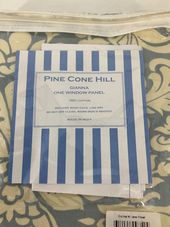 RARO Panel Cortina Pine Cone Hill Gianna 50" x 90" Estampado Paisley Azul Polvoriento NUEVO Foto 3 de 4