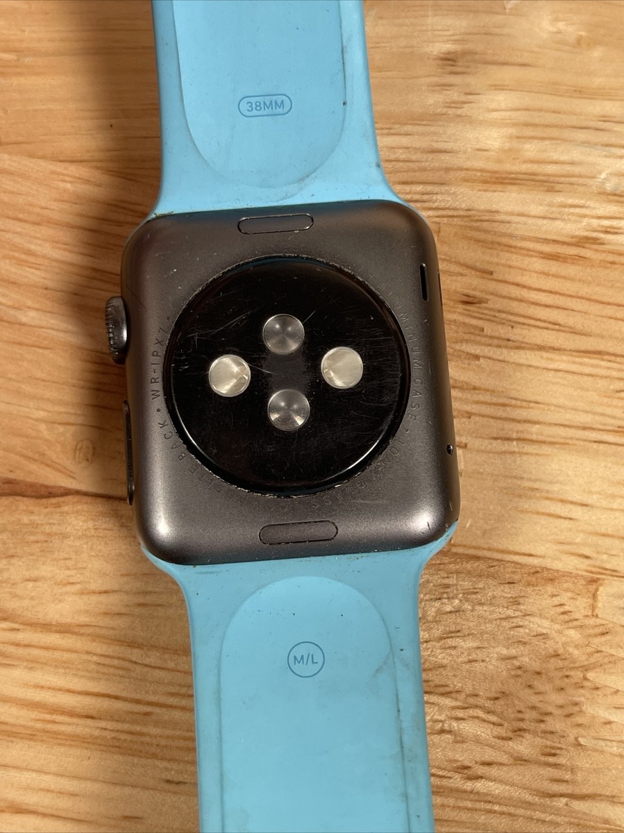 Apple Watch Series 1 38mm Space Gray Case w/ Blue Band