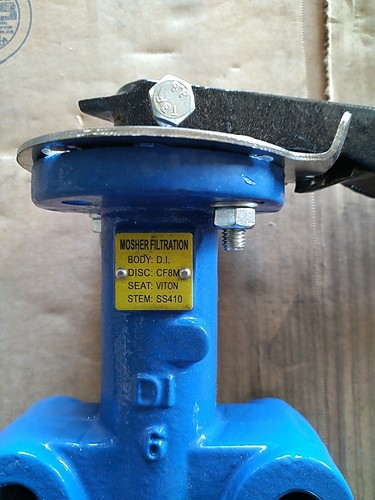 6" Butterfly Valve Lug with align holes Stainless Disc Viton Seat with handle - Picture 2 of 4