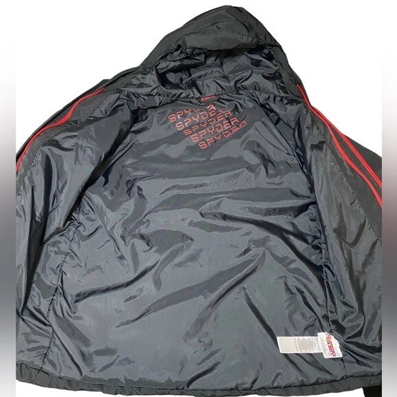 Spyder Reckon Jacket Boys Large 14/16 Red Black Coat - Image 4 of 4