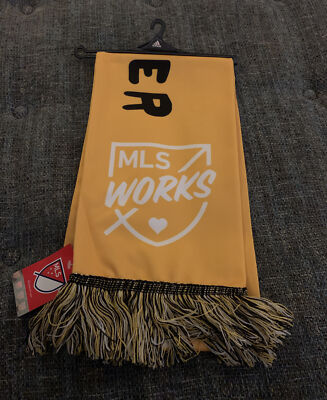 Nwt Adidas Soccer Kick Childhood Cancer 2018 Scarf MLS Works Yellow One Size BB3
