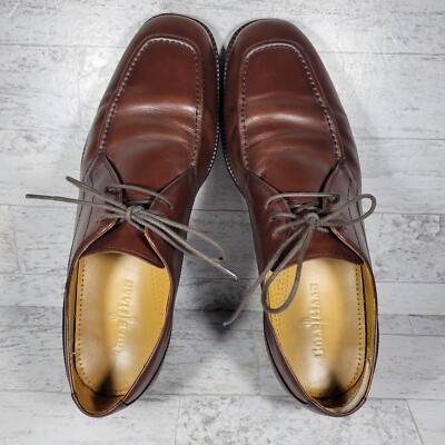 Cole Haan Eaton Apron Toe Lace Up Oxford Dress Shoes Mens 8M Brown C07138 Cole Haan Eaton C07138 Apron Lace Up Oxfords Moc Toe Brown  main image 2