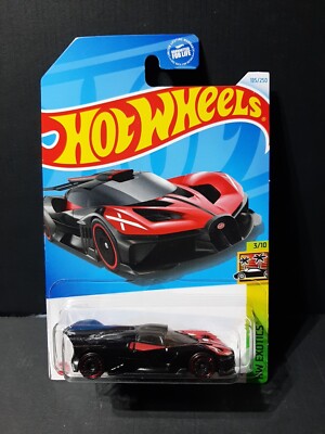 NEW Bugatti Bolide 185/250 Hot Wheels 2024 HTC22 HW Exotics 3/10 Black & Red Car