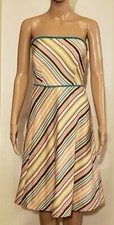 Ann Taylor Loft Multi-Color Striped Halter Sundress--Sz 0--Lined--EUC!!