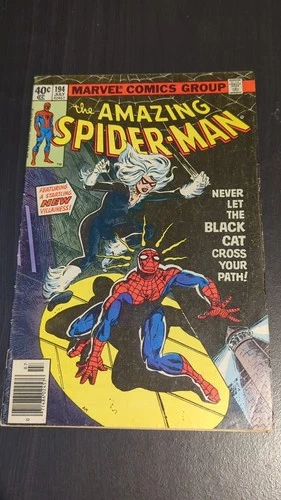 Amazing Spider-man 194 NEWSTAND (1979) 1st app of Black Cat (Felicia Hardy) VG