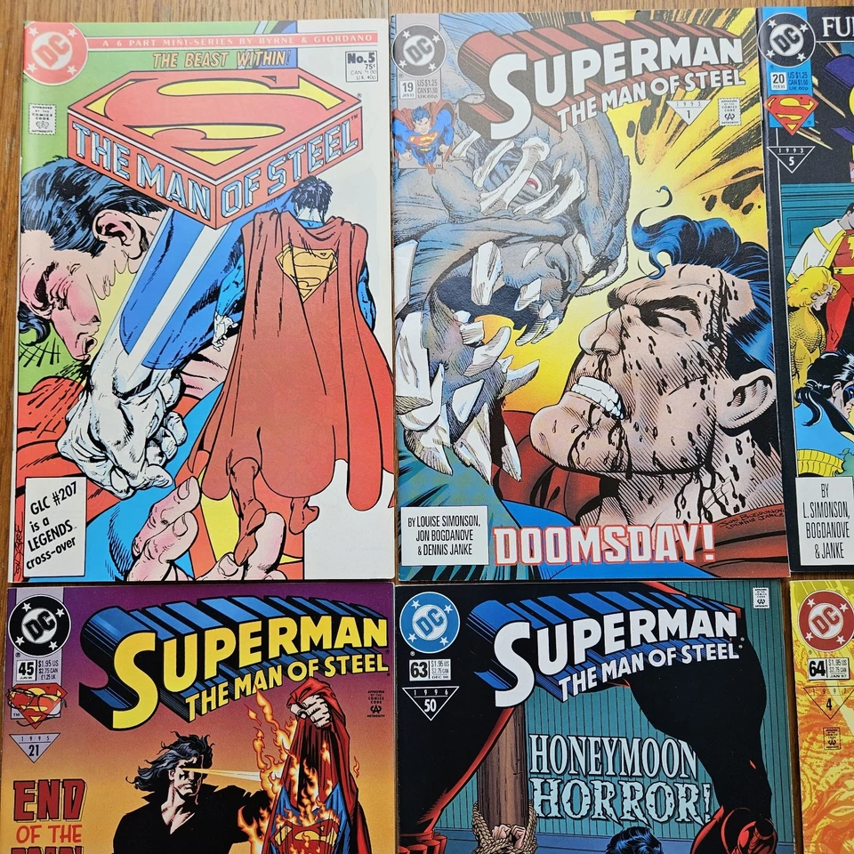 Lot Of 10 SUPERMAN THE MAN OF STEEL #19 DOOMSDAY #20 21 45 63 64 94 110 Annual 5 - Image 2 of 4