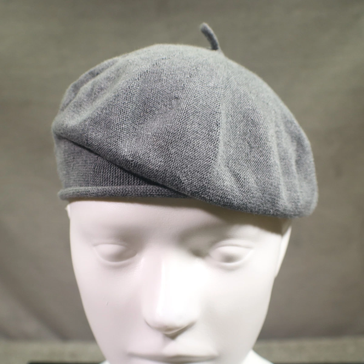 Jean Charles Brosseau Vintage Beret Hat Made in France 100% Cotton Unisex Vintage 1980s, Jean Charles BROSSEAU* Green Wool Hat, Woman  main image 4