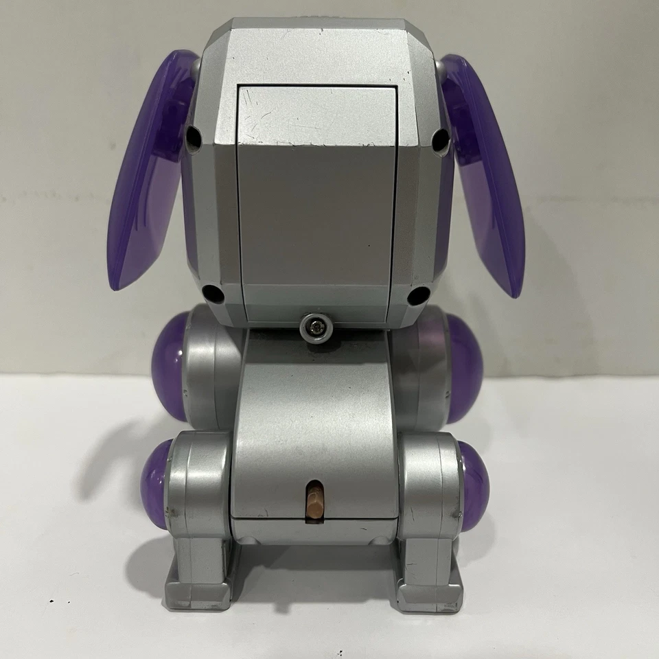 Tiger Electronics Poo-chi Robot Dog Purple Silver Working W/ Ears , Bone 1999 - Image 4 of 4