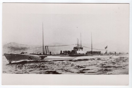 WWII IJN Japanese Submarine I-161 3.5x5.5 Vintage Photo