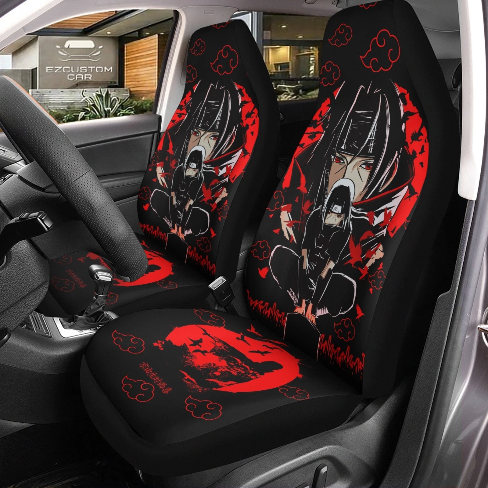 Itachi Akatsuki Car Seat Covers Custom for Narutoo Anime Car Accessories