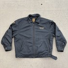 Vintage Mens Black Leather Bomber Jacket XL Summit Ed Nitro Bass Boats