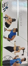 GAIAM Home Gym Kit, Includes Jump Rope, Push-Up Bars, Ab Wheel, Resistance Tube