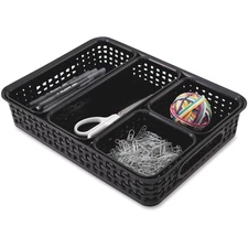 Advantus 5-pack Plastic Weave Bins (avt-37530) (avt37530)