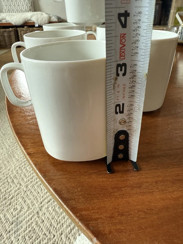 Block Langenthal Switzerland Transition White Set Of 6 Coffee/Tea Flat Cups - Image 4 of 4