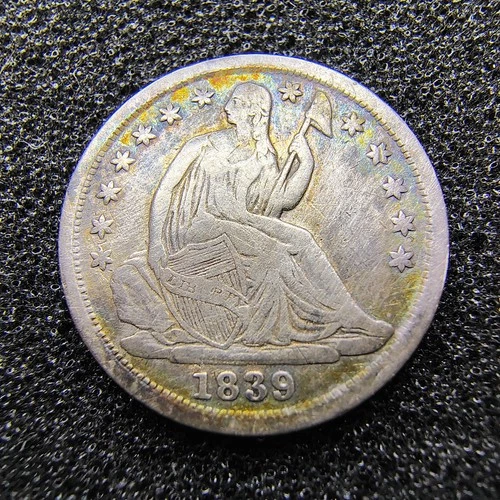 1839-O Seated Liberty Half Dime - New Orleans - F-VF Details - Old Cleaning