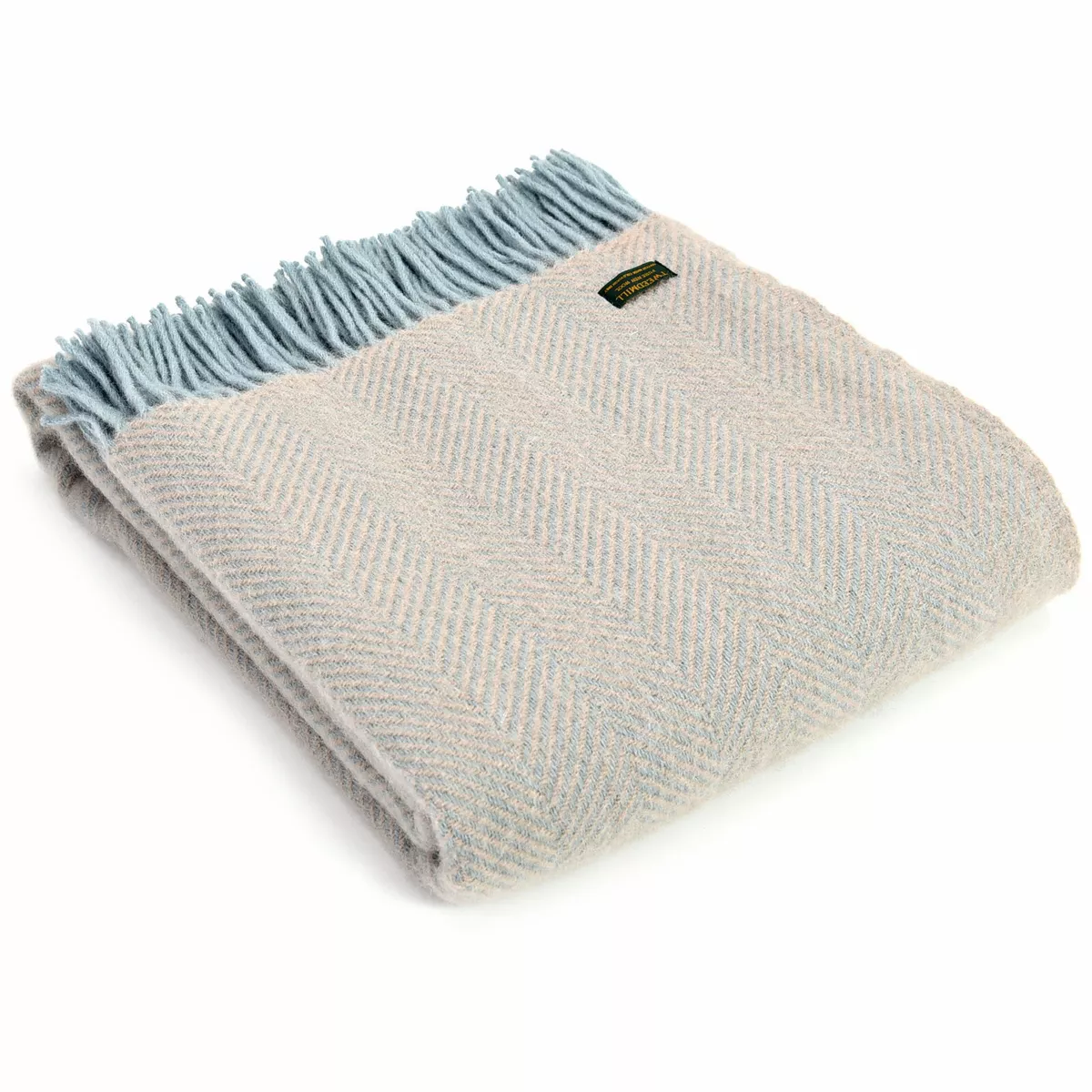 Duck egg blue herringbone throw new arrivals